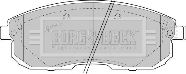 BORG & BECK Piduriklotsi komplekt,ketaspidur BBP1383